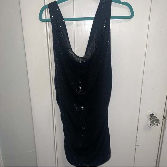 Urban Outfitters Dua Cowl Neck Sequin Mini Dress - Picture 2 of 4
